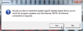 Would you like to install the Update Agent?