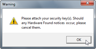 Attach security keys